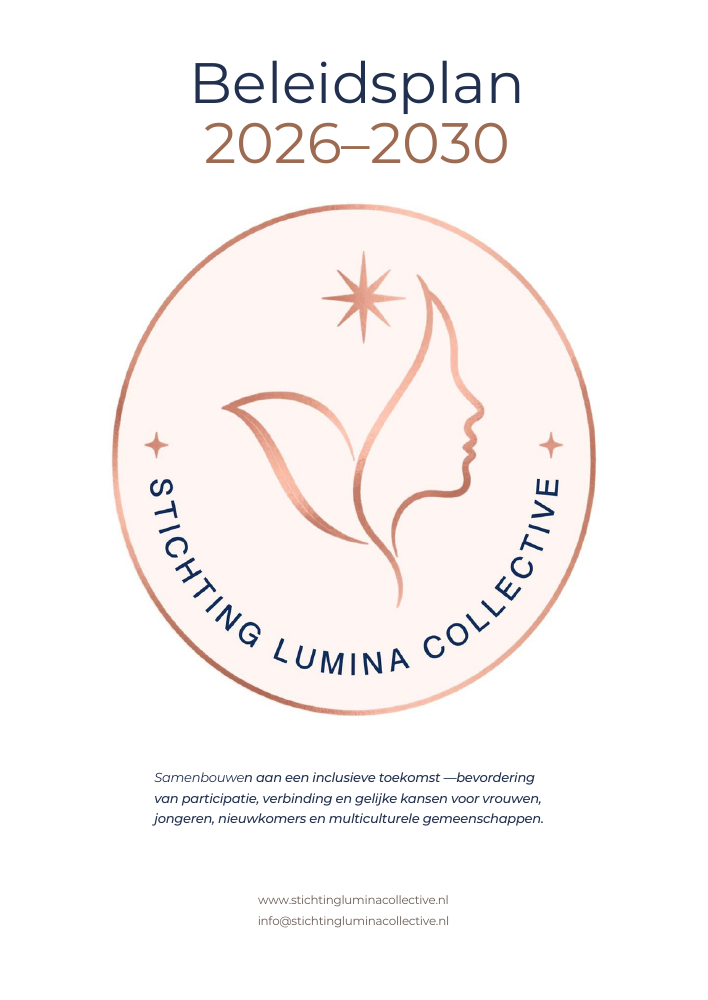 Voorblad van het Beleidsplan 2026-2030 van Stichting Lumina Collective
